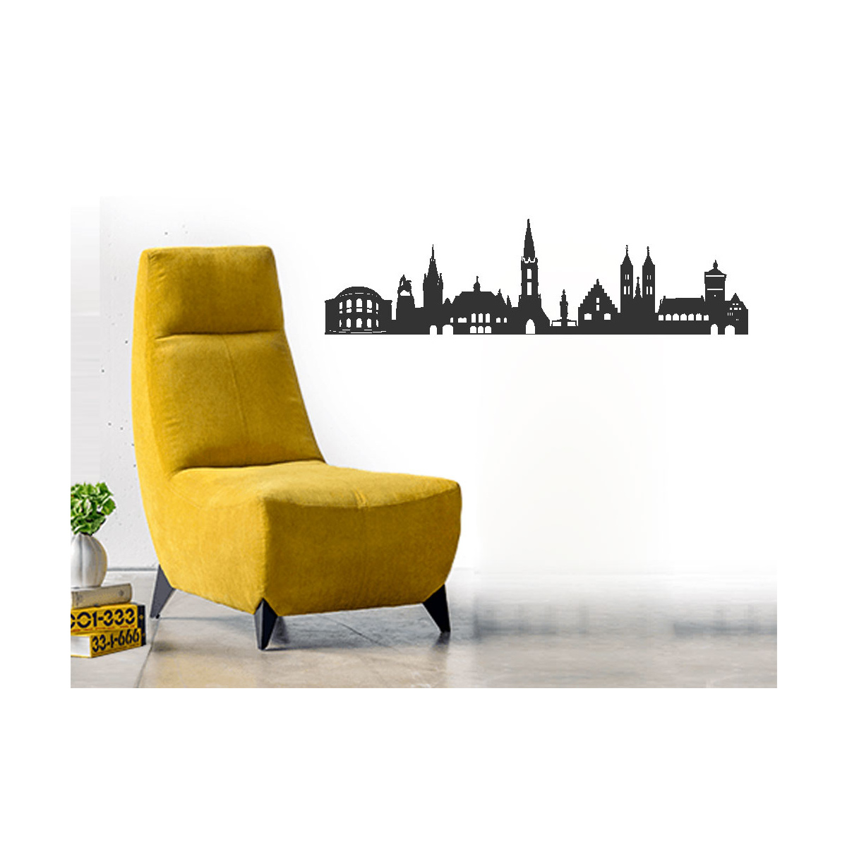 order Freiburg online from decal with theme tattoo 44spa skyline Wall