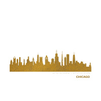 Chicago Kunstdruck. gold | A4