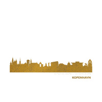 Copenhagen Art Print. gold | A4