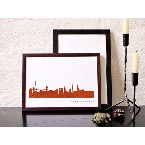 Hamburg Skyline Kunstdruck