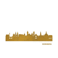 N&uuml;rnberg Skyline Kunstdruck