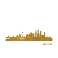 Shanghai Art Print. gold | A4