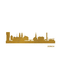 Zurich Art Print. gold | A4