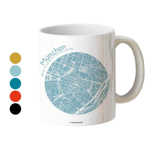 Gift mug Munich map
