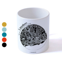 Gift mug Lissabon map