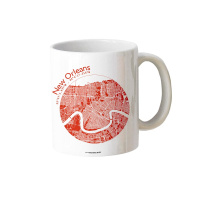 Gift mug New Orleans map