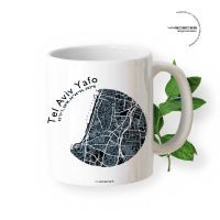 Gift mug Tel Aviv map
