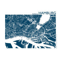 Hamburg Map. ocean | 30 x 21 cm