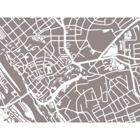 Hamburg Map. smoke | 42 x 30 cm