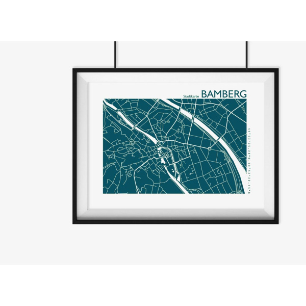 BAMBERG map. indigo | 42 x 30 cm
