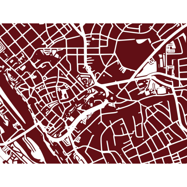 Bonn Map. espresso | 60 x 42 cm