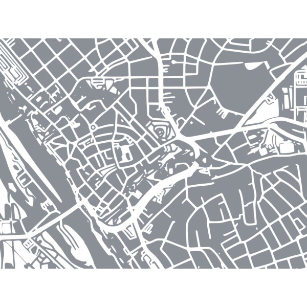 Bonn Karte. slate gray | 84 x 60 cm