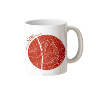 Gift mug Graz map