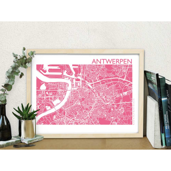Antwerp Map. ocean | 60 x 42 cm