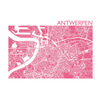 Antwerpen Karte. ocean | 60 x 42 cm