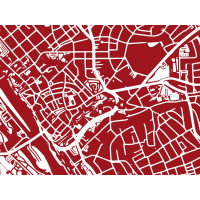 Essen Map. terracotta | 60 x 42 cm