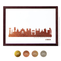 Lissabon Skyline Kunstdruck