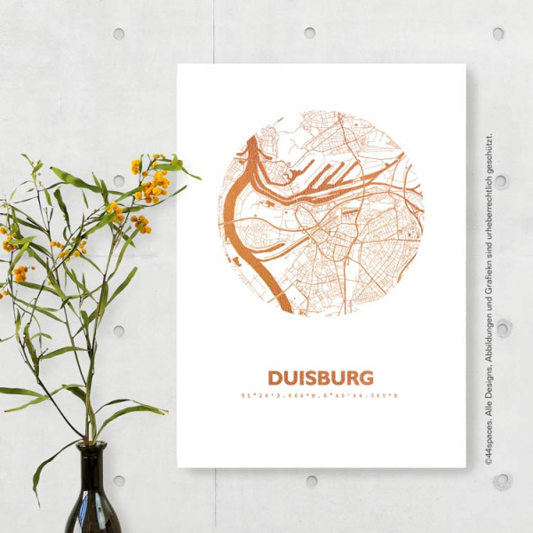 Duisburg Karte Rund