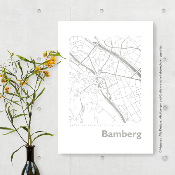 Bamberg map square. gold | A4