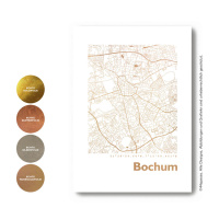 Bochum Karte Eckig. gold | A4