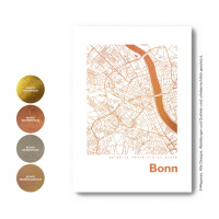 Bonn map square. gold | A4