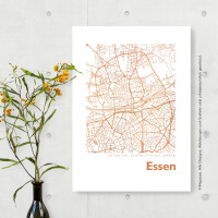 Essen map square. silver | A3