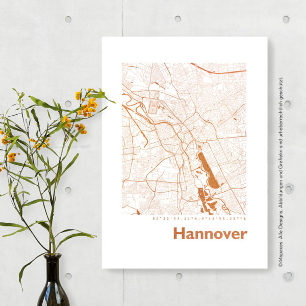 Hannover Karte Eckig