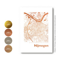Nijmegen Karte Eckig. gold | A4