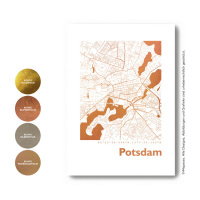 Potsdam map square. gold | A4