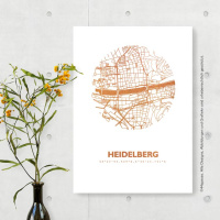 Heidelberg Karte Eckig. gold | A4