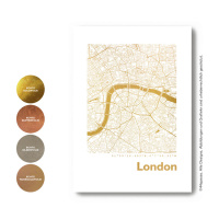 London 1 map square. silver | A3