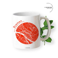 Gift mug Bremen map
