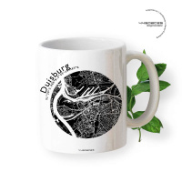 Gift mug Duisburg map