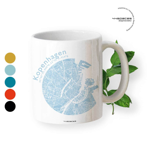 Gift mug Copenhagen map