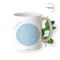 Gift mug Krefeld map