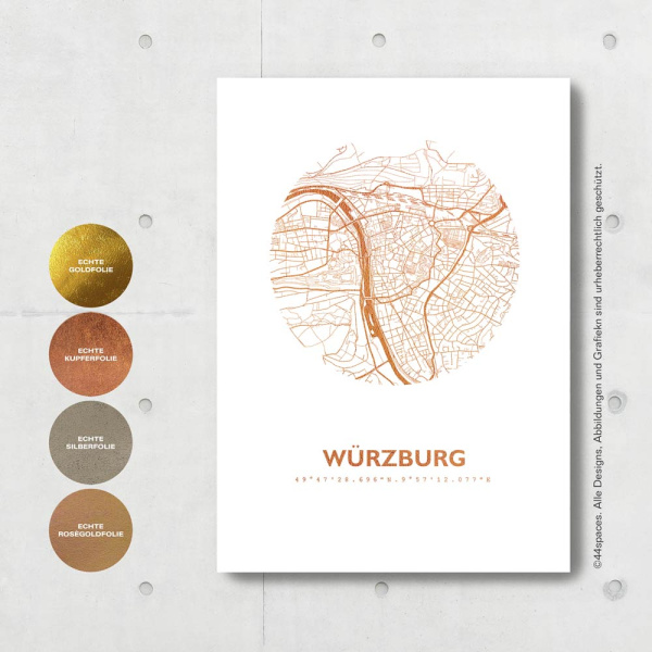Würzburg Karte Rund