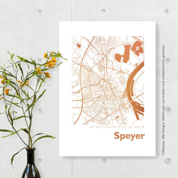 Speyer map circle. gold | A3