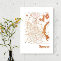 Speyer Karte Rund. gold | A3