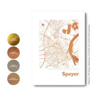 Speyer Karte Rund. silber | A3