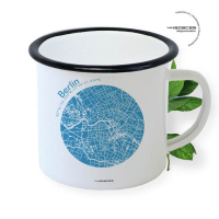 Berlin Map Retro-Tasse Map Emaille