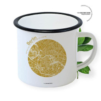 Berlin Map Retro-Tasse Map Emaille