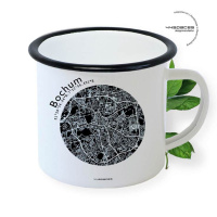 Bochum Map Retro-Tasse Map Emaille