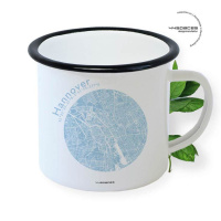 Hannover Map Retro-Tasse Map Emaille