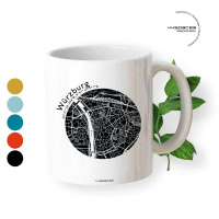 Gift mug Würzburg map