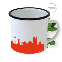 Berlin Enamel Mug. Skyline