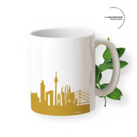 Düsseldorf Skyline Mug. Golden