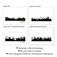 Frankfurt Skyline Print Black & White