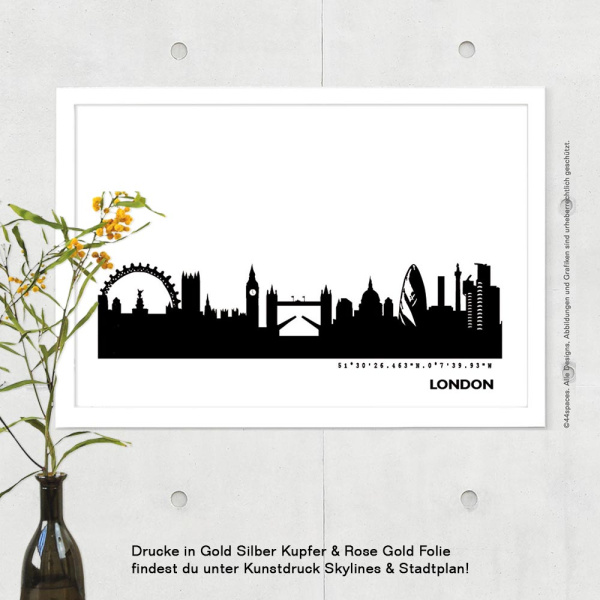 London Skyline Bild s/w