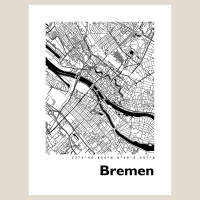 Bremen Map Black & White