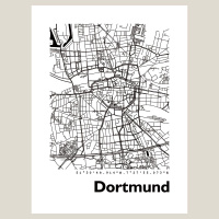 Dortmund Map Black & White